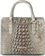 Brahmin Cami Croc Embossed Leather Satchel