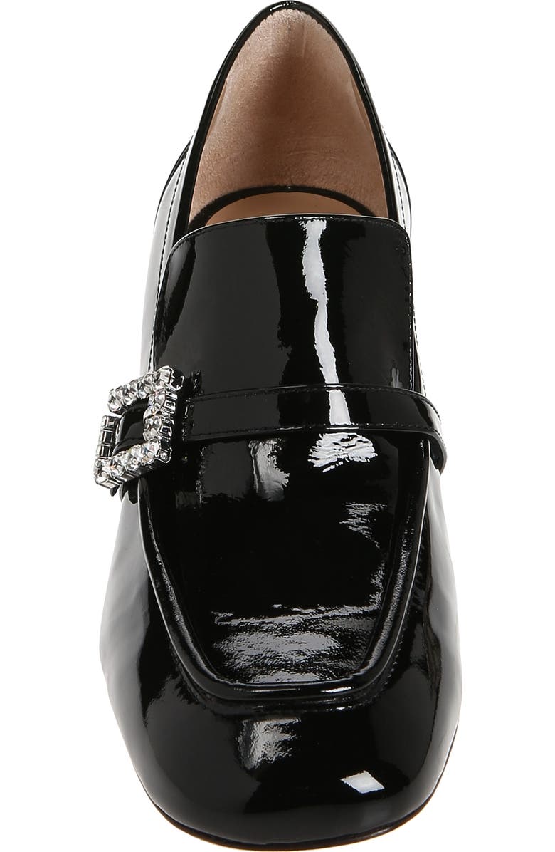 Stuart Weitzman Crystal Geo Buckle Loafer Pump, Alternate, color,