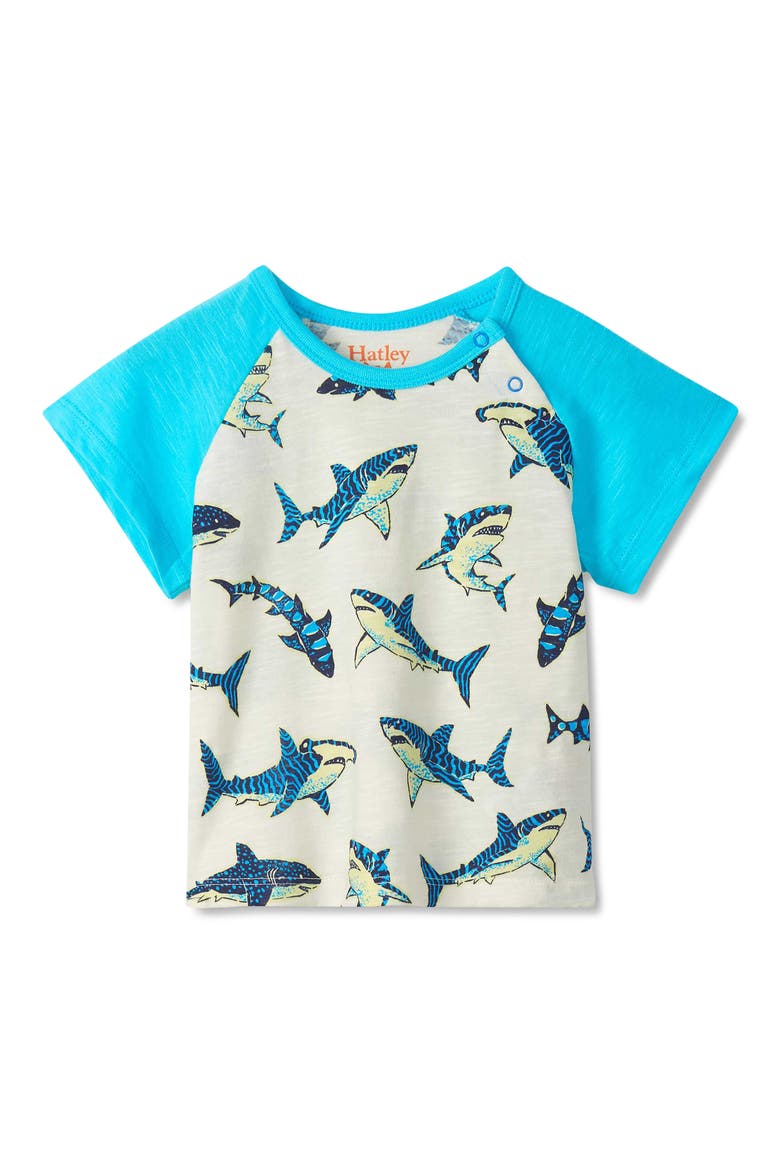 Kids' Sharks Glow in the Dark Cotton Graphic T-Shirt, Main, color, GLOW IN THE DARK SHARKS