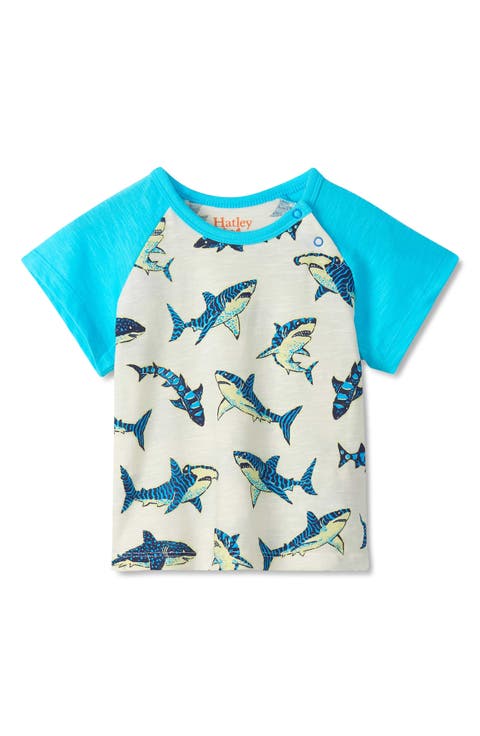 Kids' Sharks Glow in the Dark Cotton Graphic T-Shirt (Baby & Toddler)