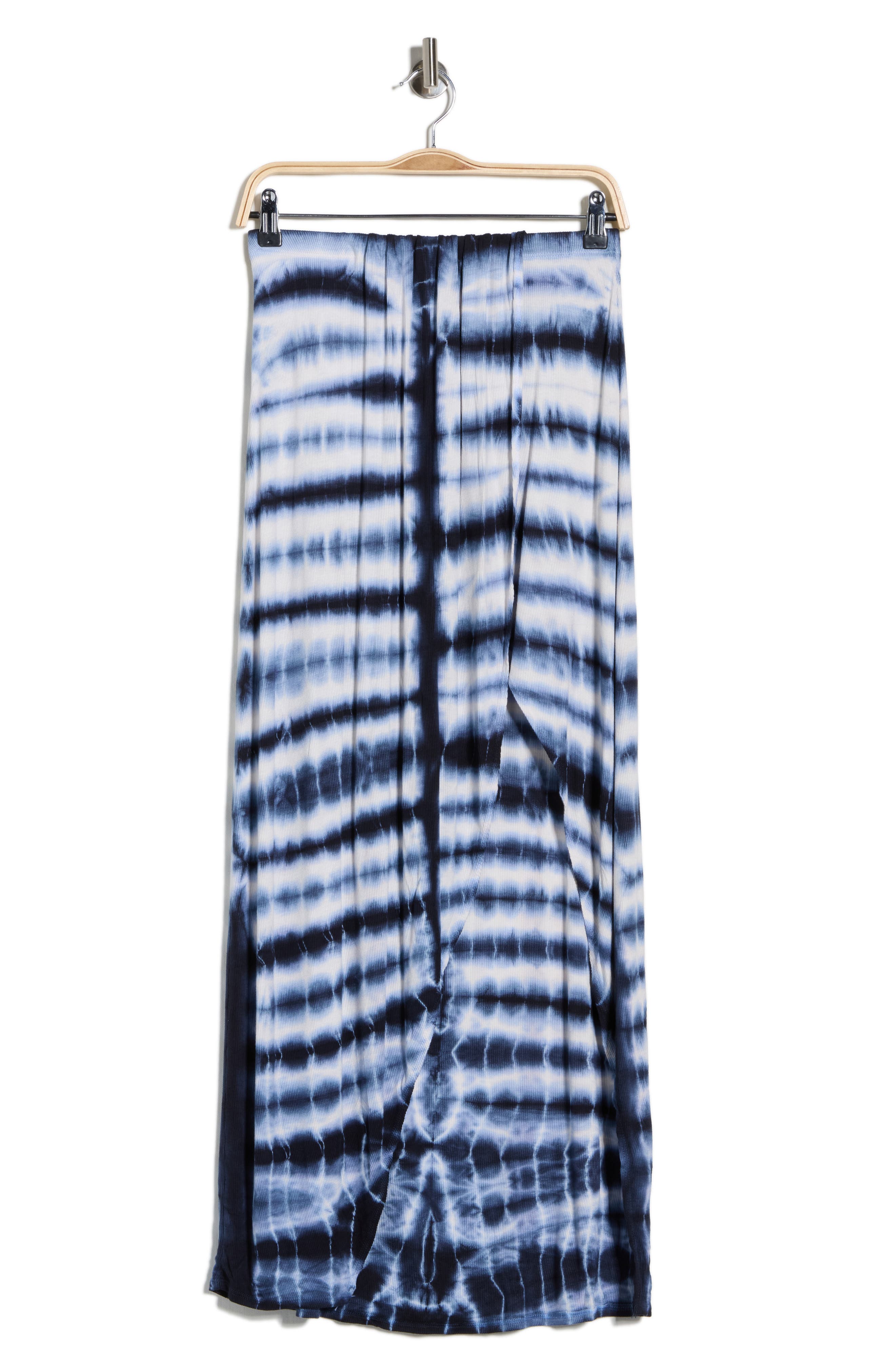 GO COUTURE Gathered High-Low Maxi Skirt