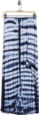 GO COUTURE Gathered High-Low Maxi Skirt
