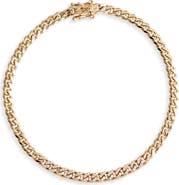 EF Collection Diamond Mini Curb Chain Bracelet