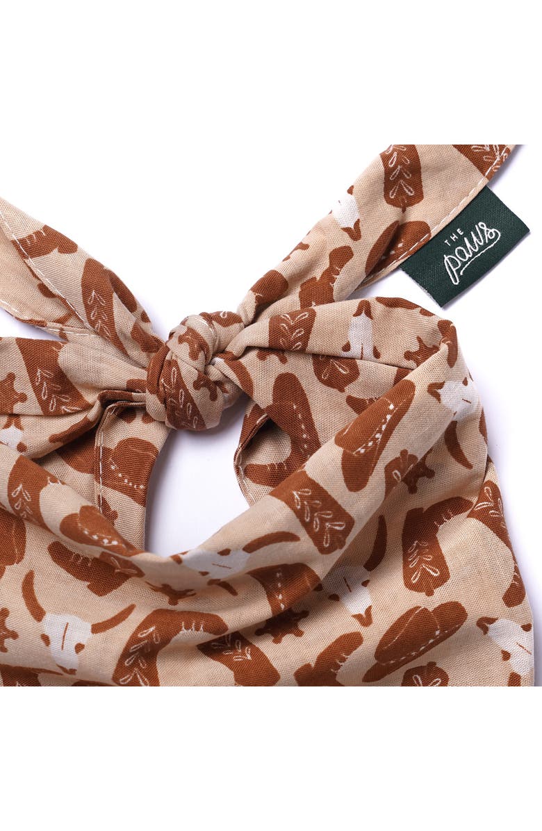 The Paws Bronco Dog Bandana, Alternate, color, Sand