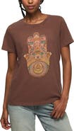 Lucky Brand Embellished Hamsa Crewneck T-Shirt