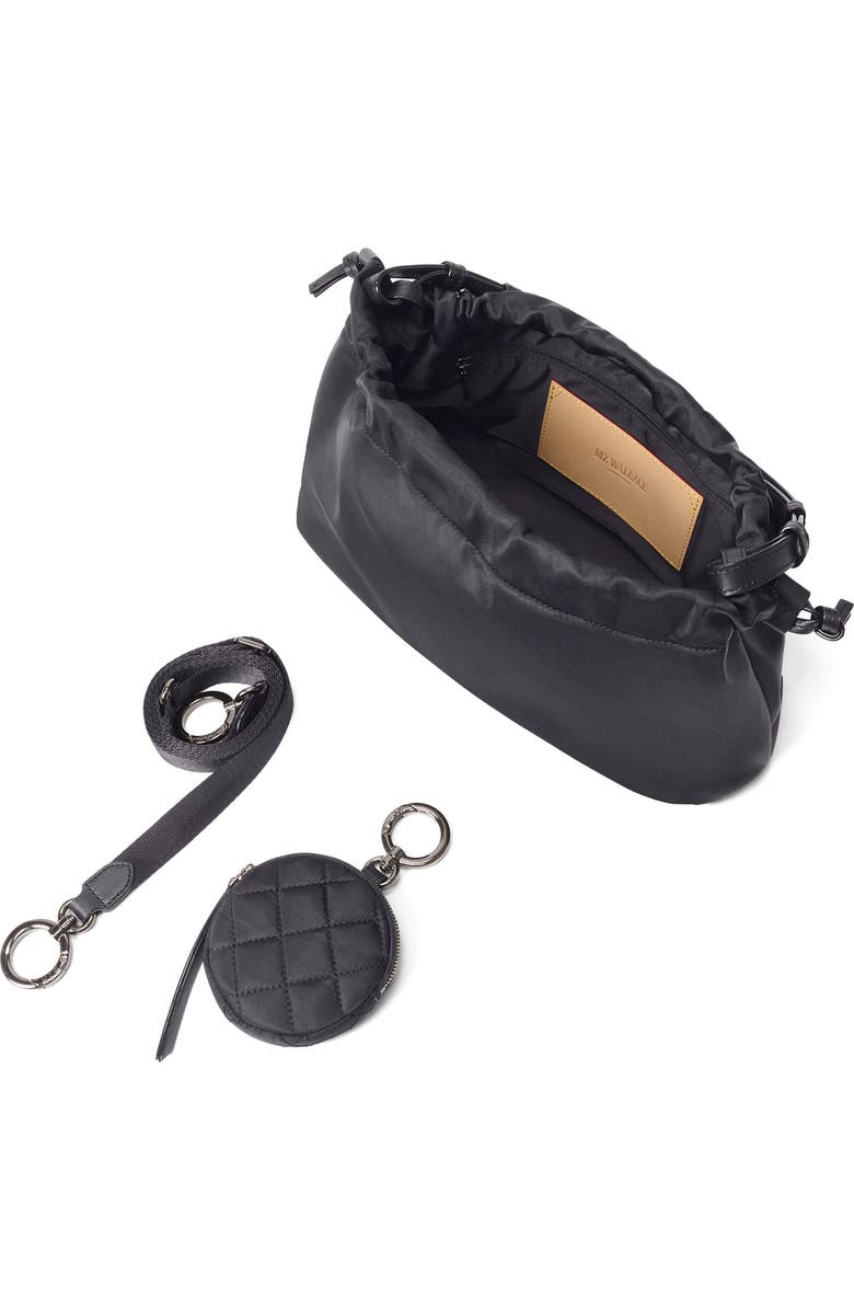 MZ Wallace Small Waverly Nylon Shoulder Bag, Alternate, color, Black