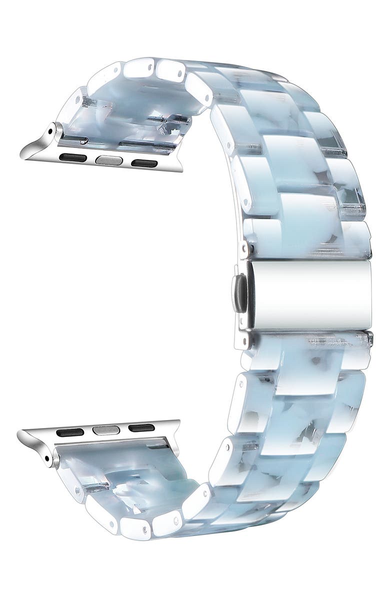 The Posh Tech Claire Resin Apple Watch<sup>®</sup> Bracelet Watchband, Alternate, color, Light Blue