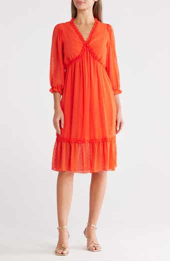 Nanette Lepore Madeline Clip Jacquard Long Sleeve Dress