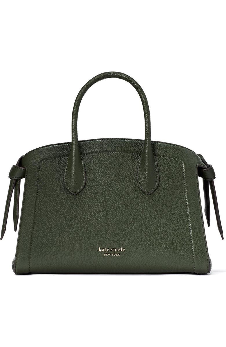 Kate Spade New York medium knott pebbled leather satchel, Main, color, Bonsai Tree