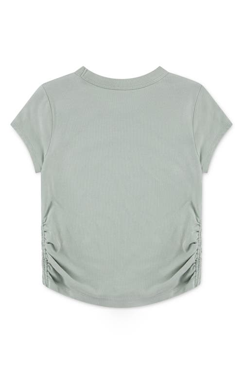 Abercrombie Kids Kids' Ruched Cotton Blend Graphic T-shirt In Green