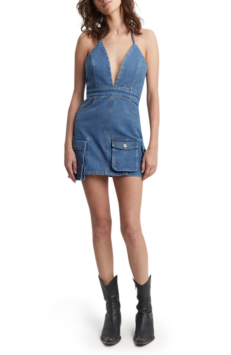 Bardot Zerah Cargo Minidress, Main, color, 