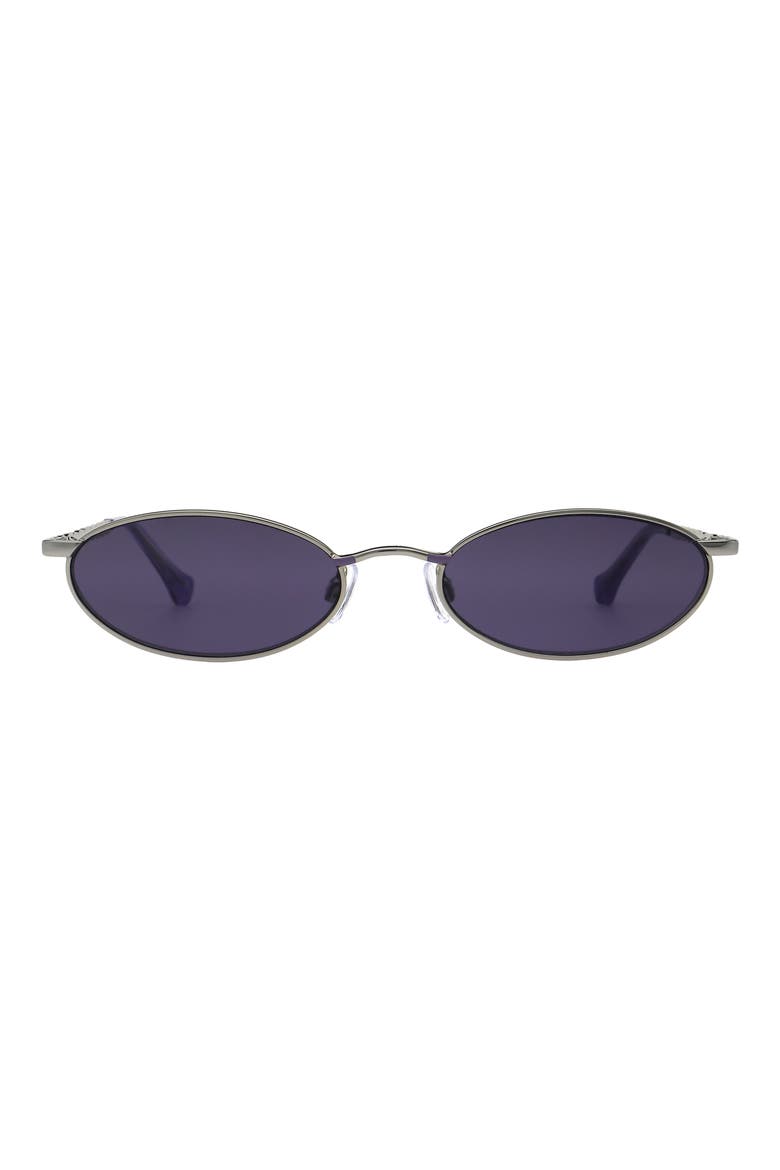 54mm Oval Sunglasses, Main, color, SILVER/PUR