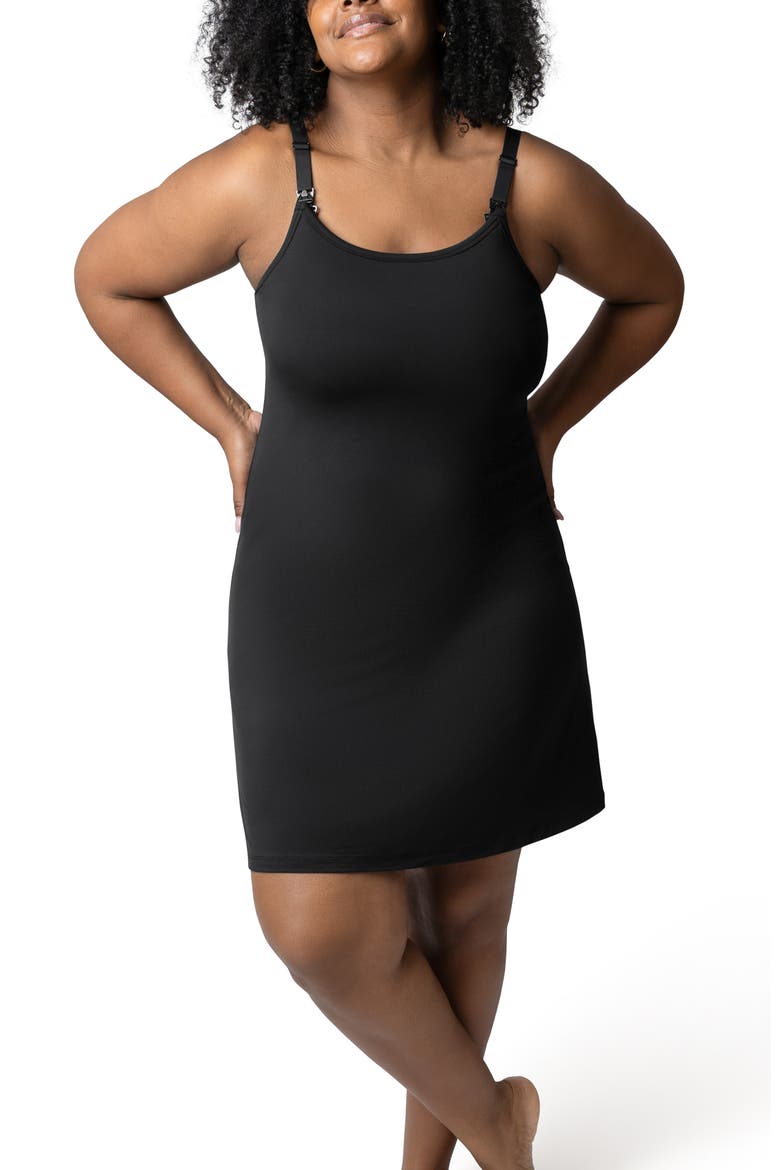 Busty Stella Hands-Free Pumping & Nursing Nightgown, Main, color, Black