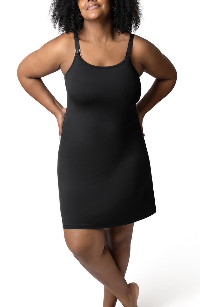 Kindred Bravely Busty Stella Hands-Free Pumping & Nursing Nightgown, Main, color, Black