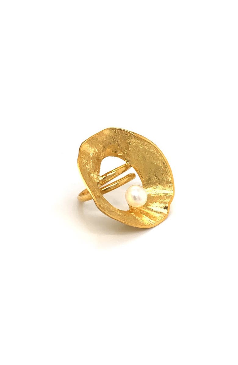 Esin Akan Sea & Moon Medium Ring, Sterling Silver with Gold Plate, Alternate, color, Gold Plated