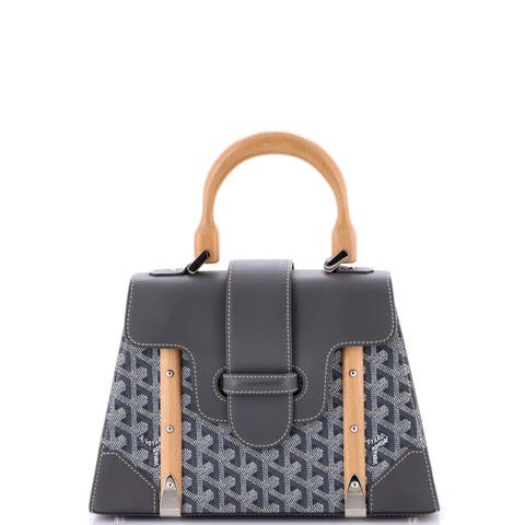 Saigon Top Handle Bag Coated Canvas with Leather PM