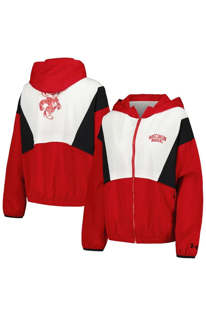 Under Armour Women's Under Armour Red/White Wisconsin Badgers Game Day Full-Zip Jacket, Main, color,