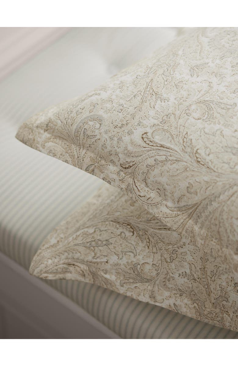 Lauren Ralph Lauren Marah Paisley Cotton Percale Comforter & Sham Set, Alternate, color, True Cream