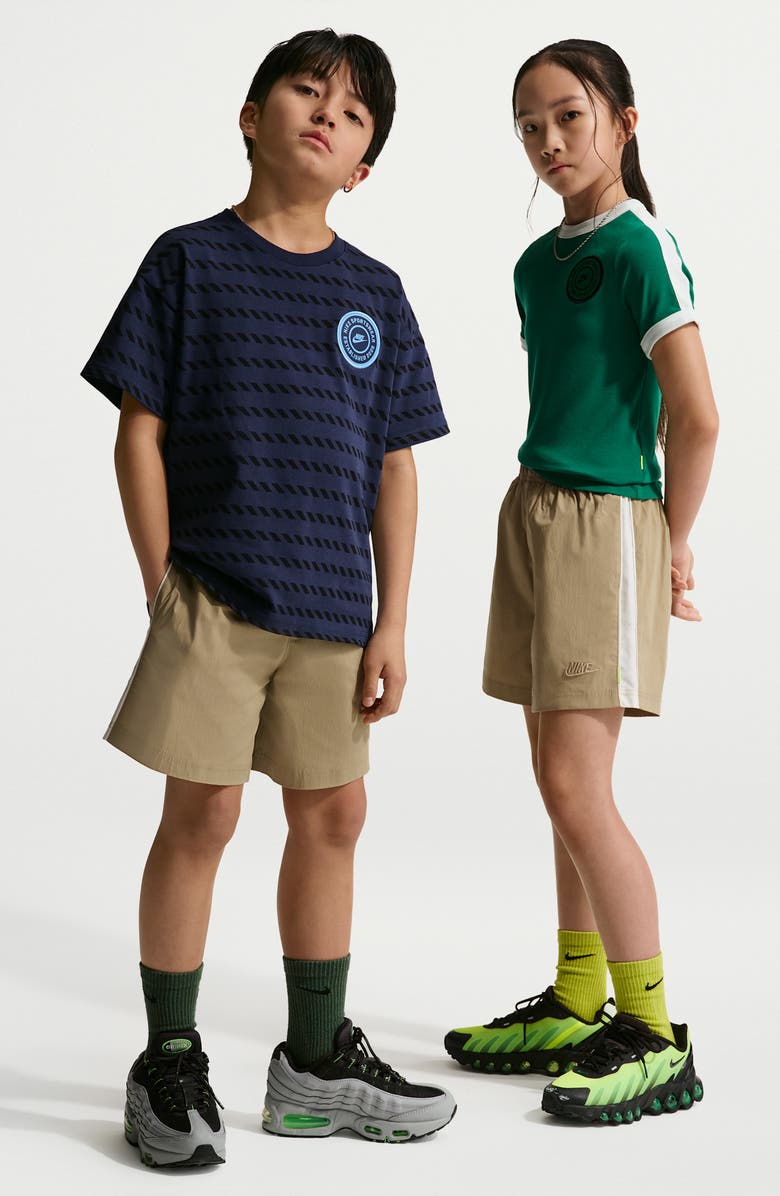 Nike Kids' Woven Drawstring Shorts, Alternate, color, Parachute Beige/White