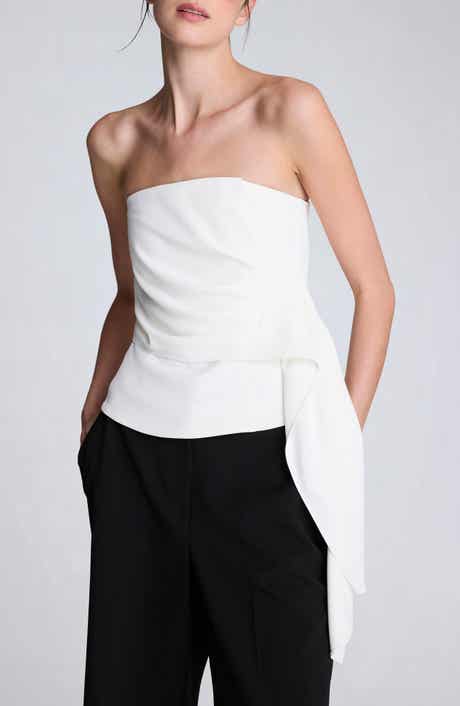 Kenneth Cole Pleated Strapless Top