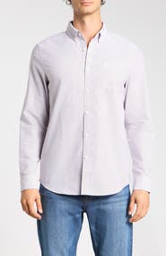Original Penguin Woven Long Sleeve Stripe Shirt