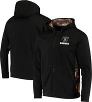 DUNBROOKE Men's Dunbrooke Black/Realtree Camo Las Vegas Raiders Decoy Tech Fleece Full-Zip Hoodie