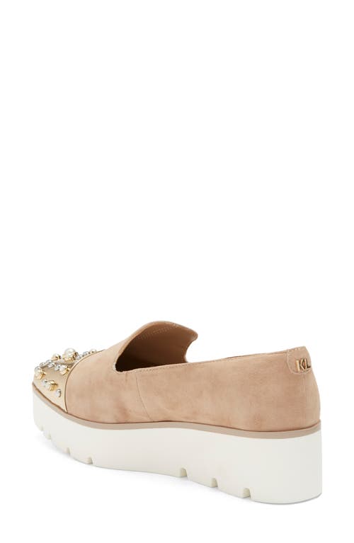 Karl Lagerfeld Paris Brinlee Platform Loafer In Latte/chmp