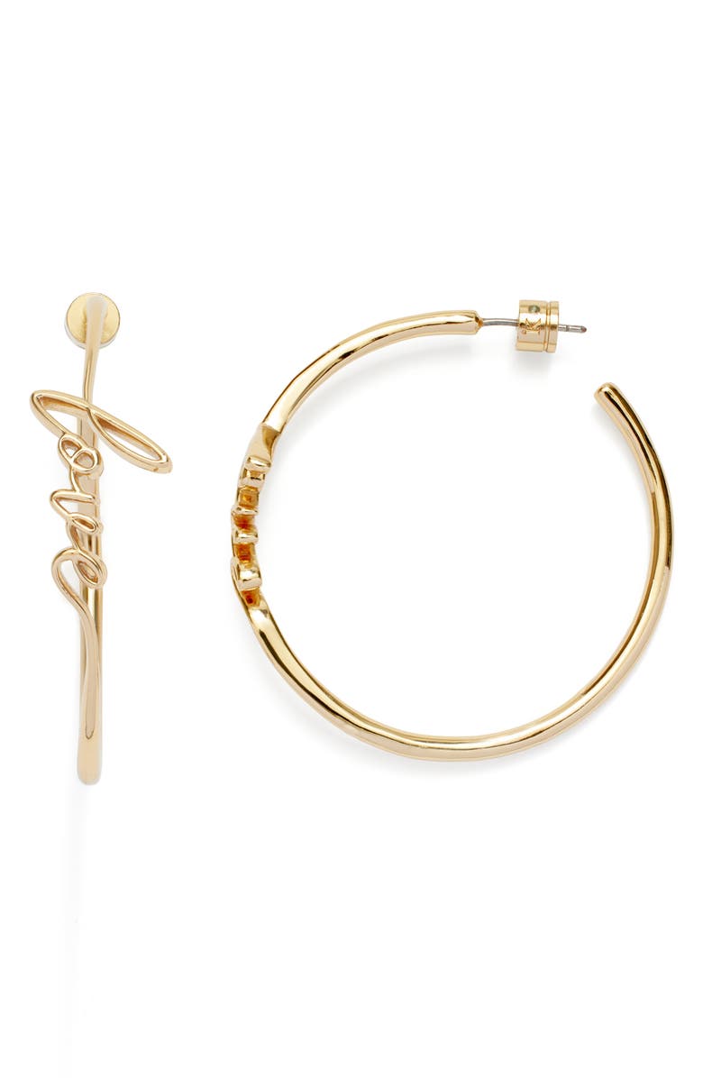 Kleinfeld Love Hoop Earrings, Main, color,