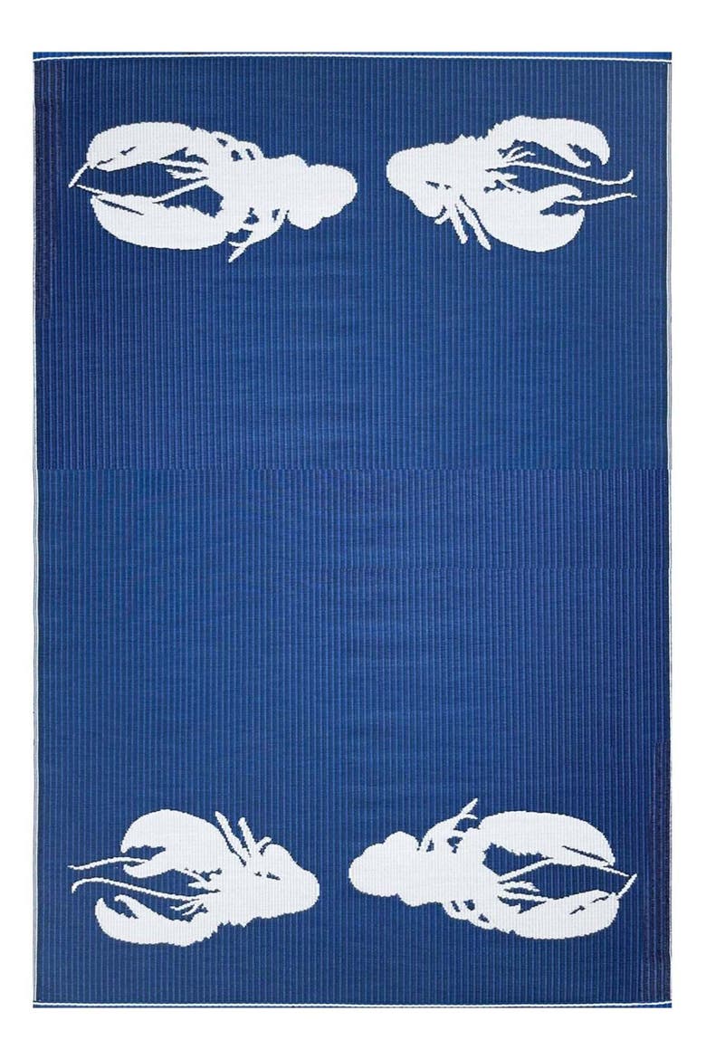 Four Lobster Blue & White, Main, color, blue and white