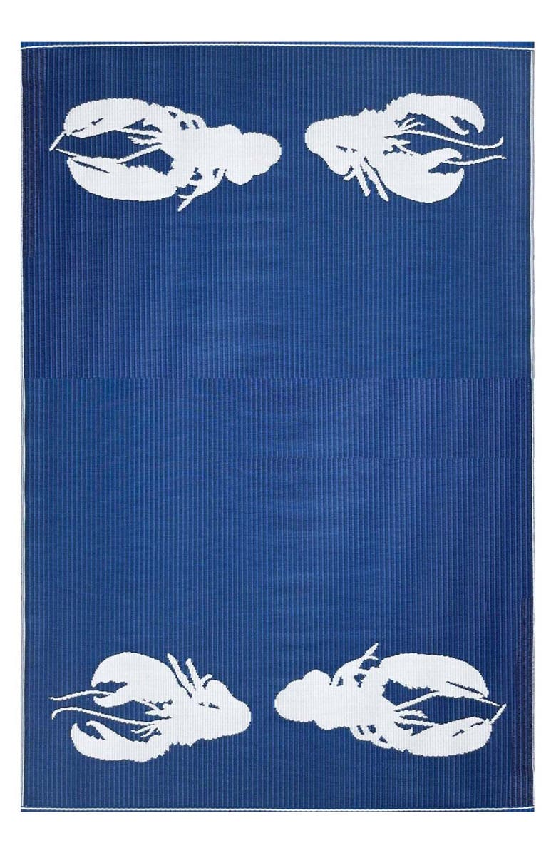 Mad Mats Four Lobster Blue & White, Main, color, Blue And White