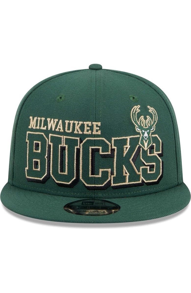 New Era Men's New Era Hunter Green Milwaukee Bucks Gameday 59FIFTY Snapback Hat, Alternate, color, Hunter Green