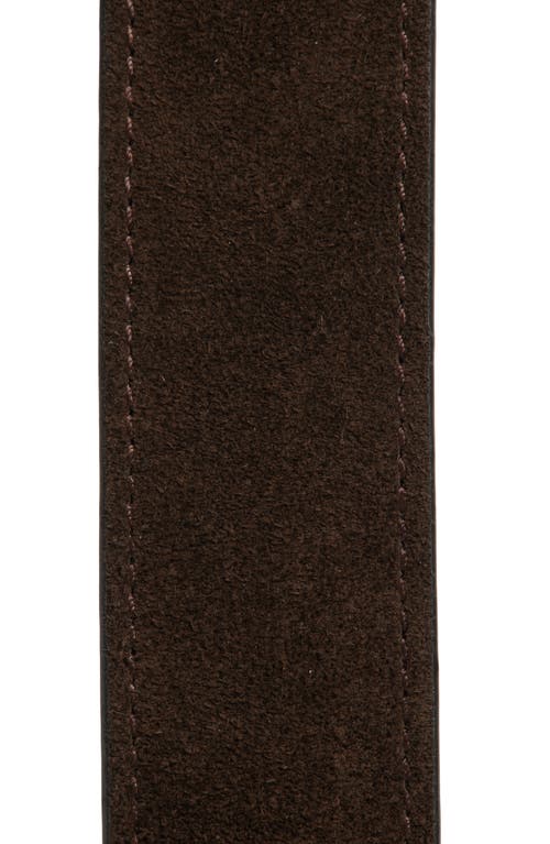 Totême Toteme Swirl Suede Belt In Pepper 273