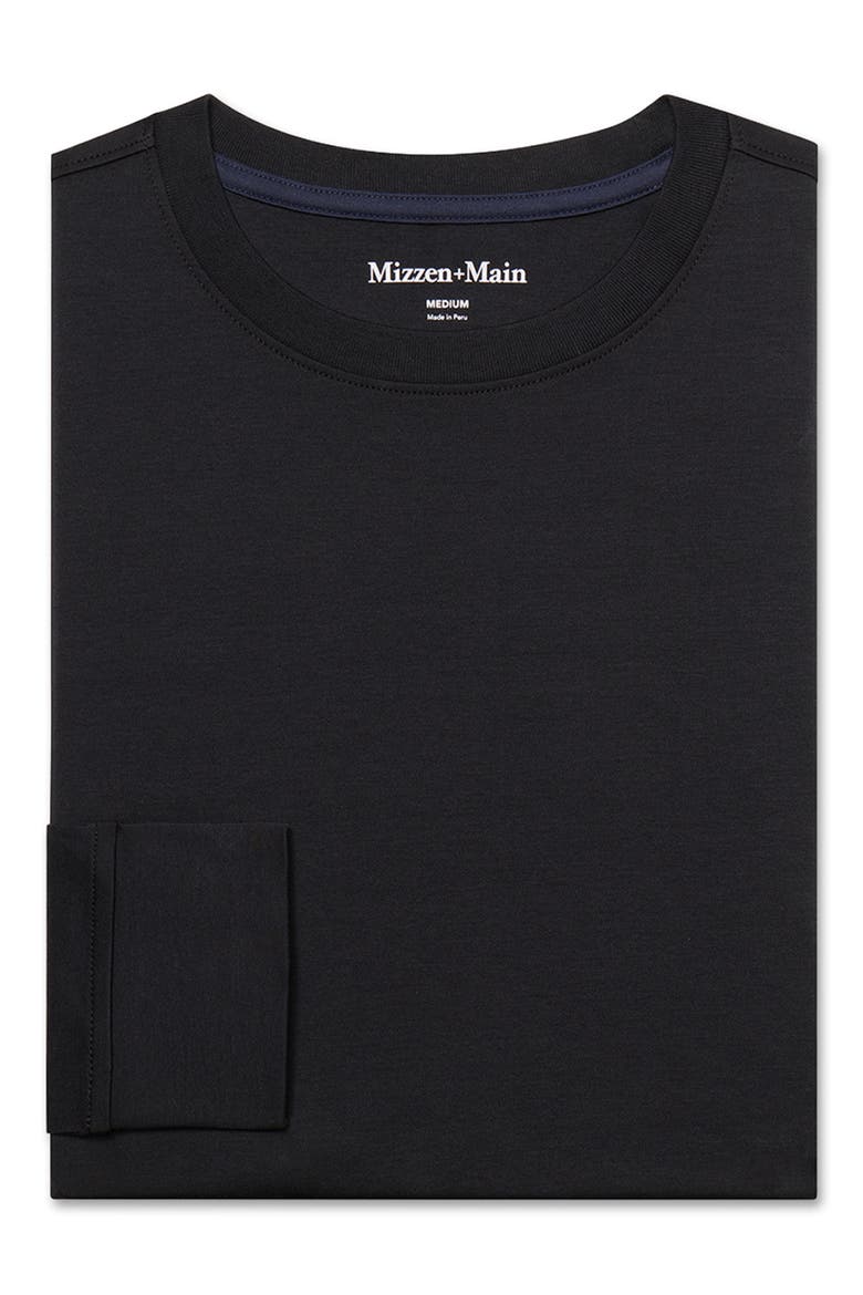 Palmer Trim Fit Pima Cotton T-Shirt, Alternate, color, BLACK