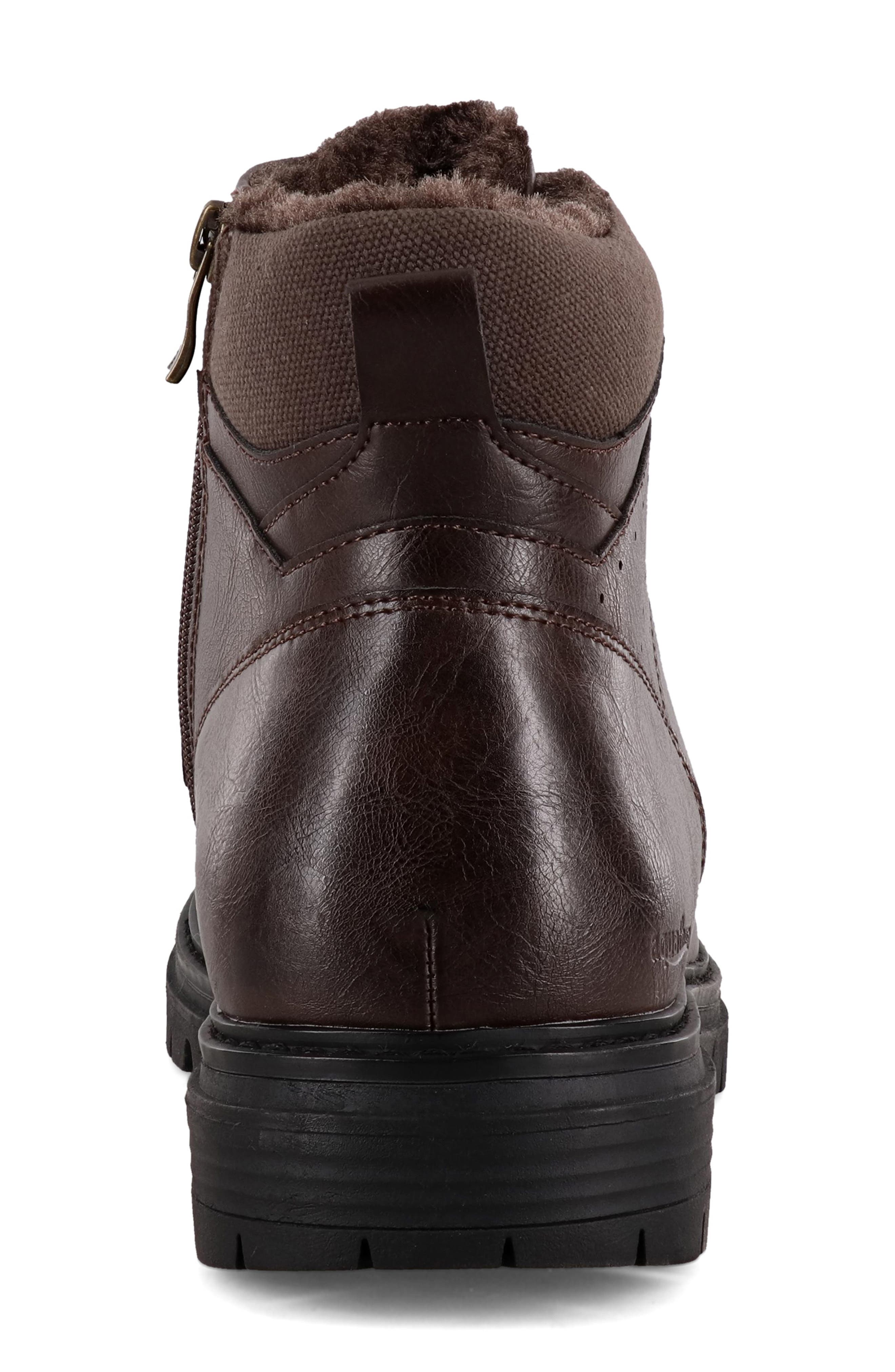 AQUATHERM BY SANTANA CANADA Fundy Faux Fur Lined Waterproof Boot, Alternate, color, Dark Brown