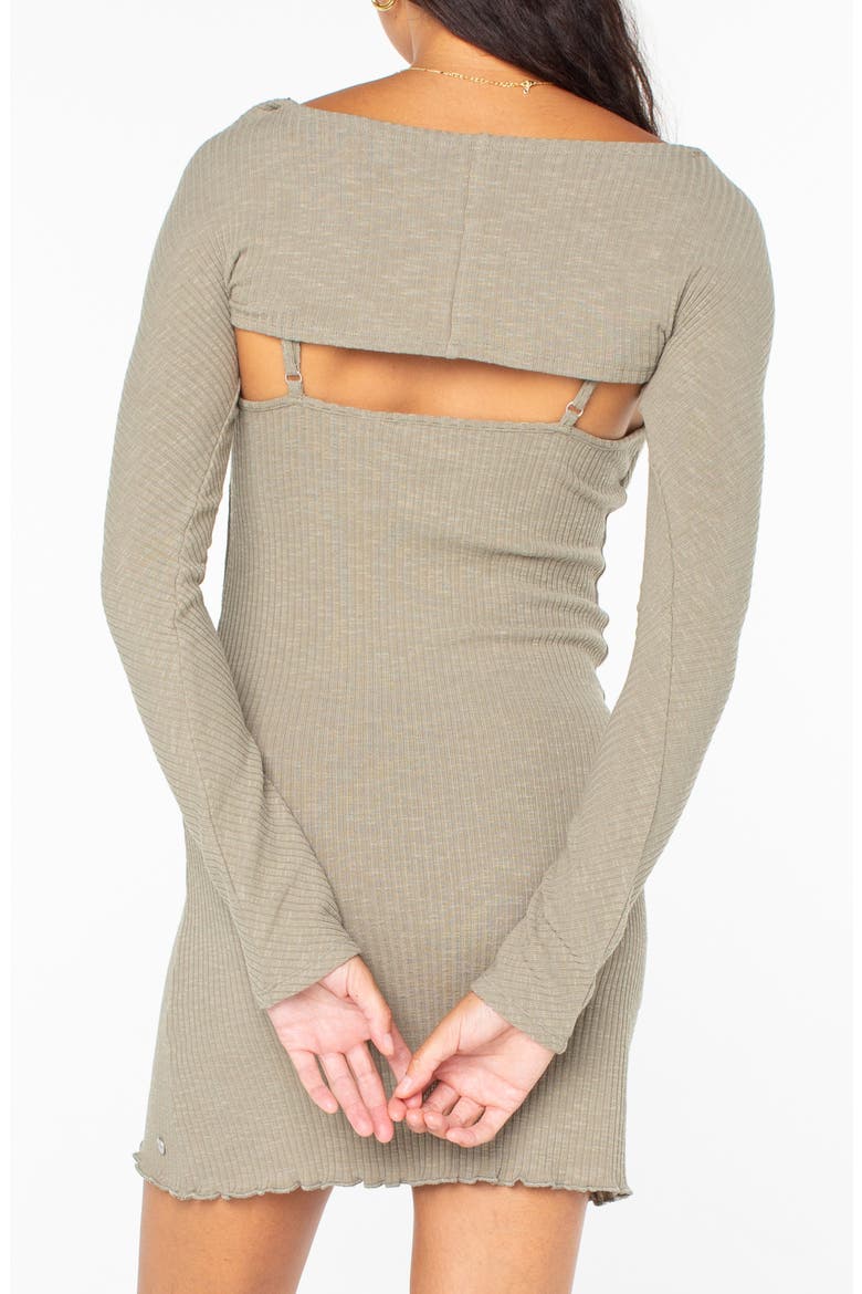 Twin Flame Minidress & Shrug Set, Alternate, color, VETIVER