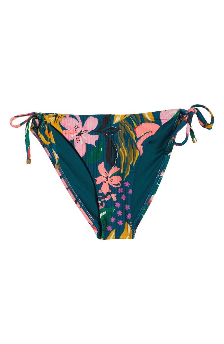 Vitamin A<sup>®</sup> Elle Floral Side Tie Bikini Bottoms, Alternate, color, Painted Jungle Ecorib