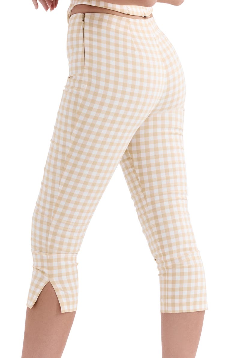 HOUSE OF CB Carella Gingham Capri Pants, Alternate, color,