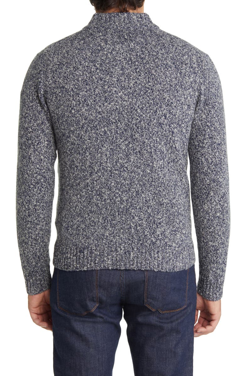 Peter Millar Men's Crafted Worth Marled Quarter Zip Wool & Cashmere Sweater, Alternate, color, 