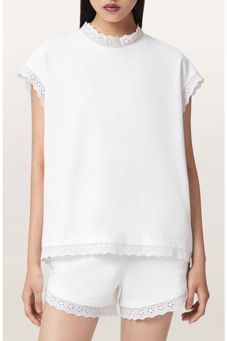 Lele Eyelet Trip Top, Main, color, OPTIC WHITE