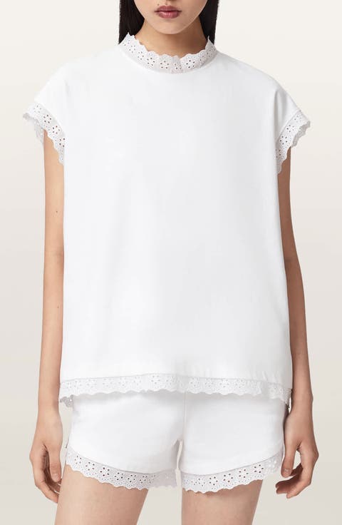 Lele Eyelet Trip Top