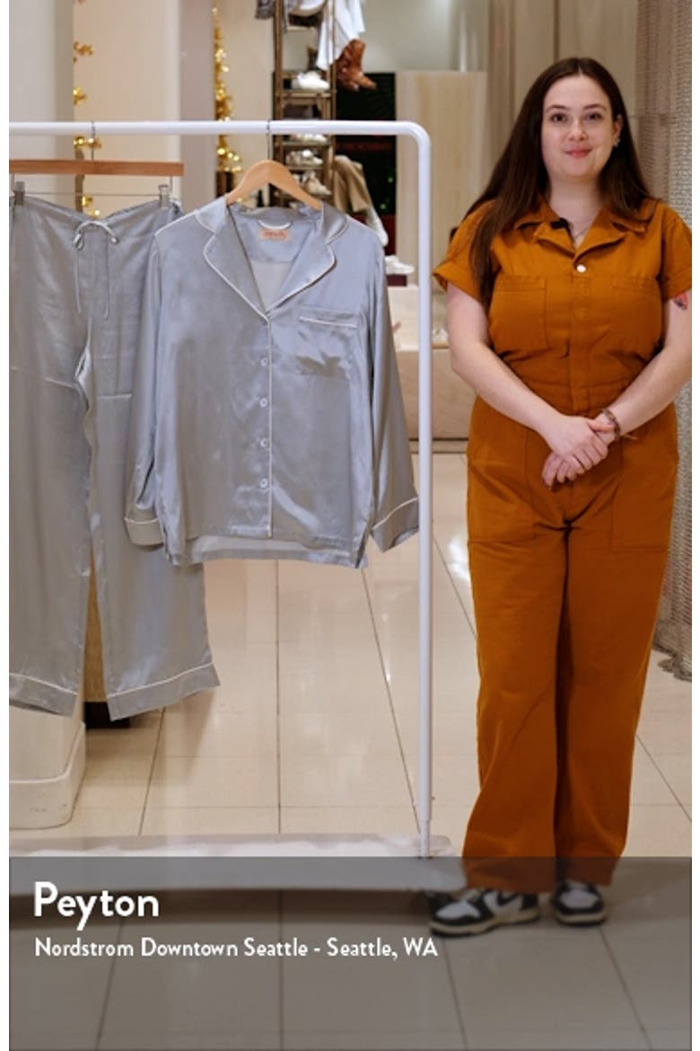 Sylvie Piped Silk Pajamas video
