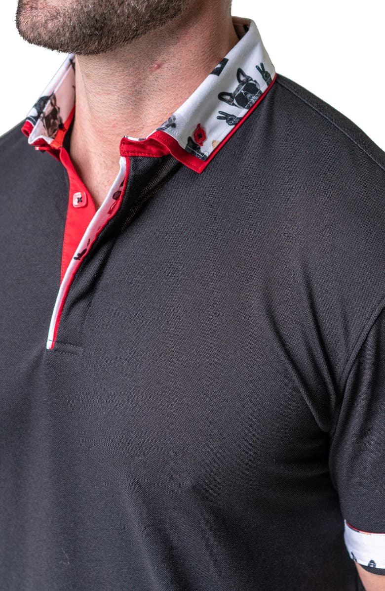 Maceoo Mozartsoliddog Black Jersey Polo, Alternate, color, Black