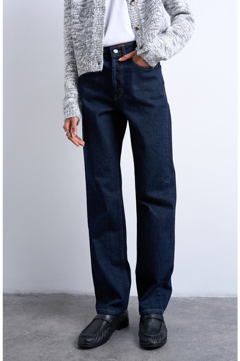 Kort Straight Leg Jeans, Main, color, MEDIUM BLUE