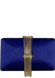 Simitri Jewel Fringe Clutch