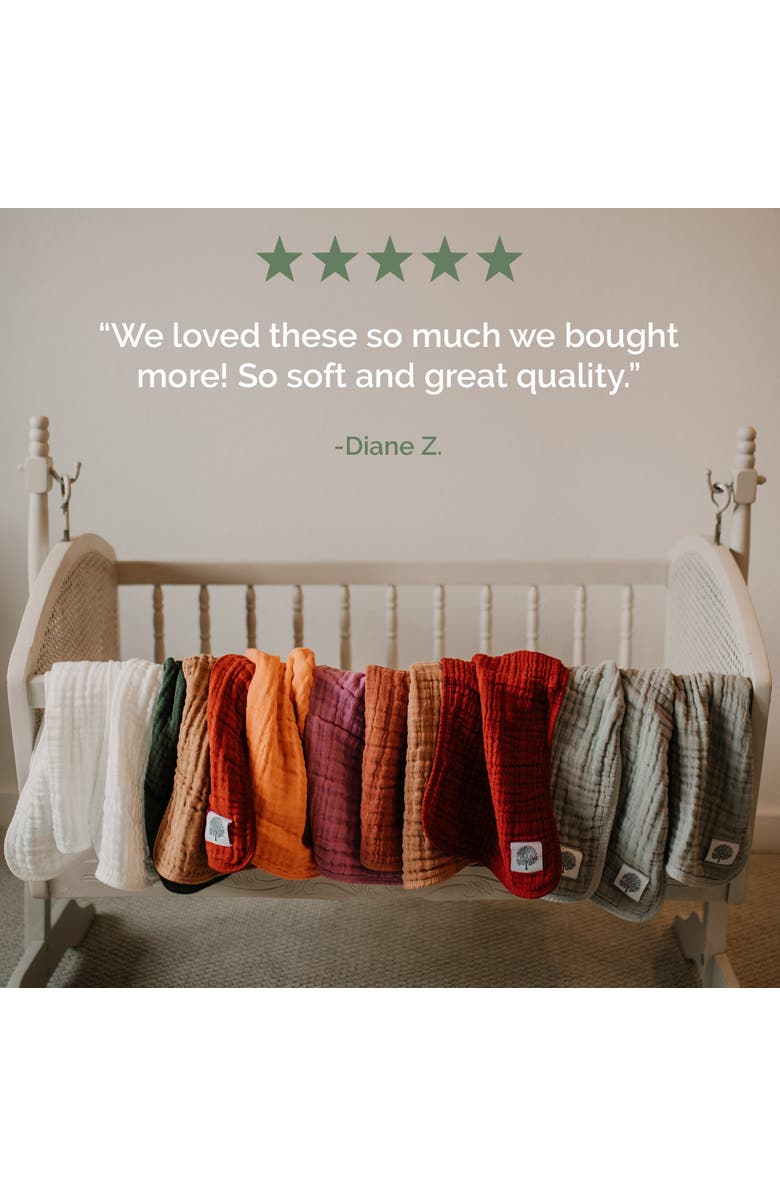 Parker Baby Co. Muslin Burp Cloths, Alternate, color, Gray Set