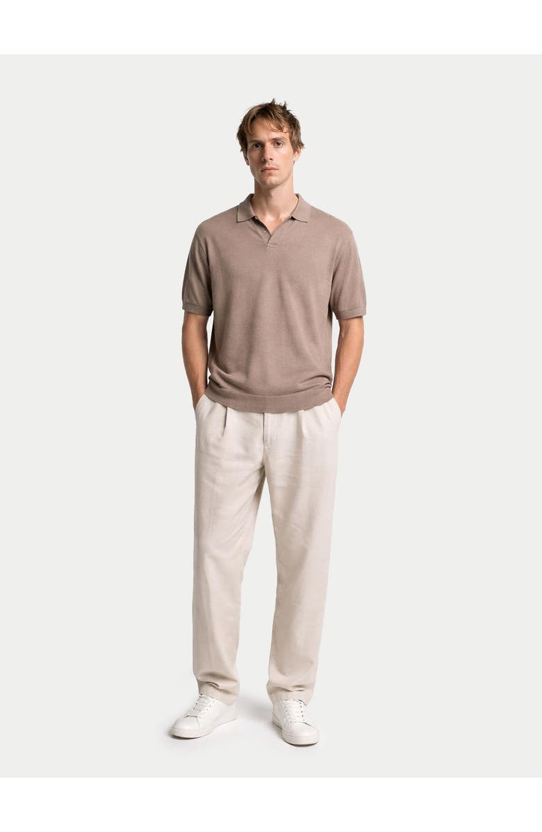 GOBI Mongolian Cashmere Silk Cashmere Polo Shirt, Alternate, color, Nomad