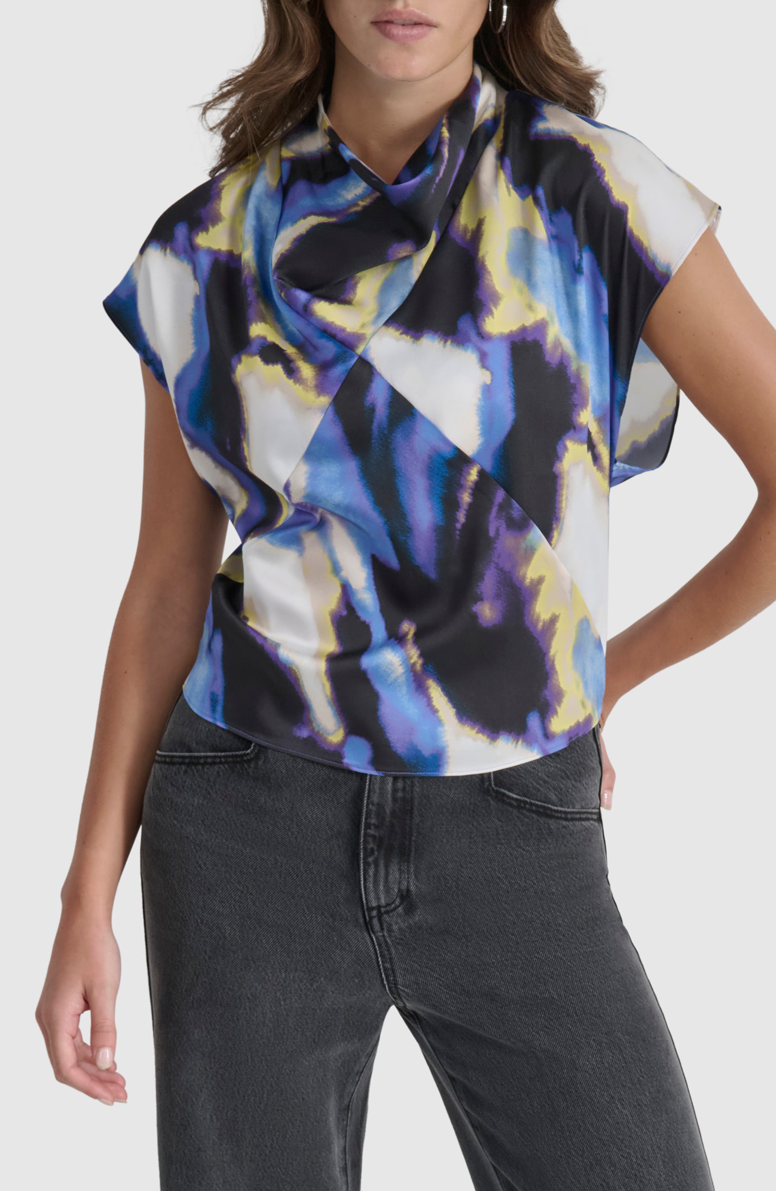 dkny wrap top