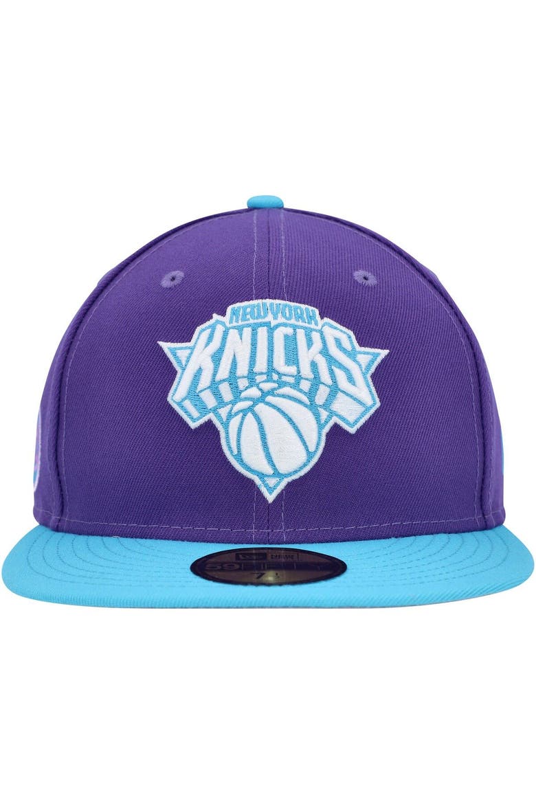 Men's New Era Purple New York Knicks Vice 59FIFTY Fitted Hat, Alternate, color, Purple