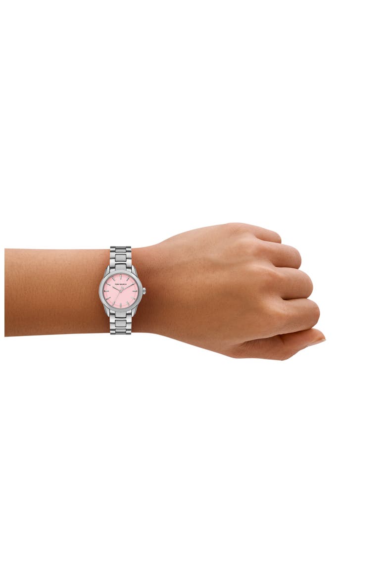 The Small Miller Bracelet Watch, 28mm, Alternate, color, SILVER/PINK