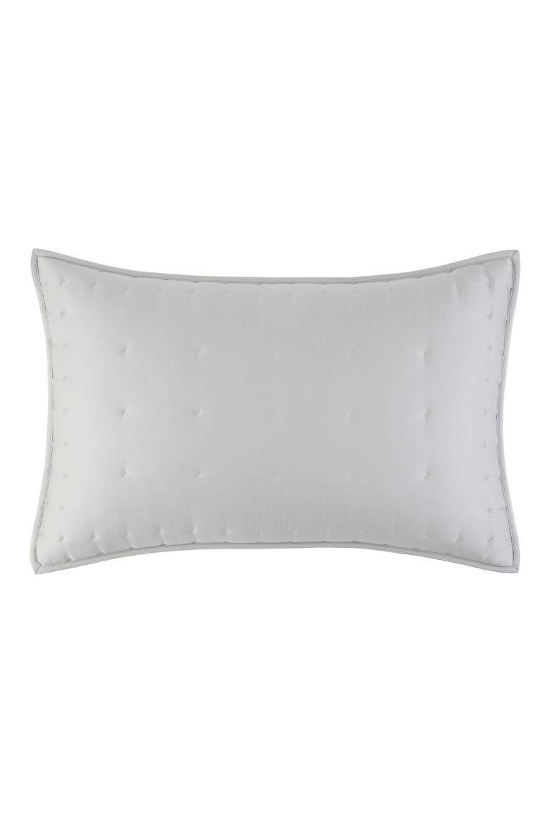 Hammered Silk & Cotton Blend Sham, Main, color, PLATINUM